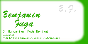 benjamin fuga business card